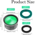 thumbnail image 2 of Qucyy 20 Pcs Bathroom Faucet Aerator Replacement Sink Aerators Kitchen Faucet Aerator Faucet Filter Screen for Bathroom Kitchen Plug-In Faucet Parts 1.5 Gpm, 2 of 5