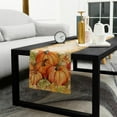 thumbnail image 5 of Fall Thanksgiving Pumpkins Table Runner-Cotton Linen 120 Inch Holiday Dresser Scarves,Rustic Pumpkin Harvest Maple Ginkgo Tablerunner for Kitchen Coffee/Dining Bedroom Living Room Dinner Scarf Décor, 5 of 8