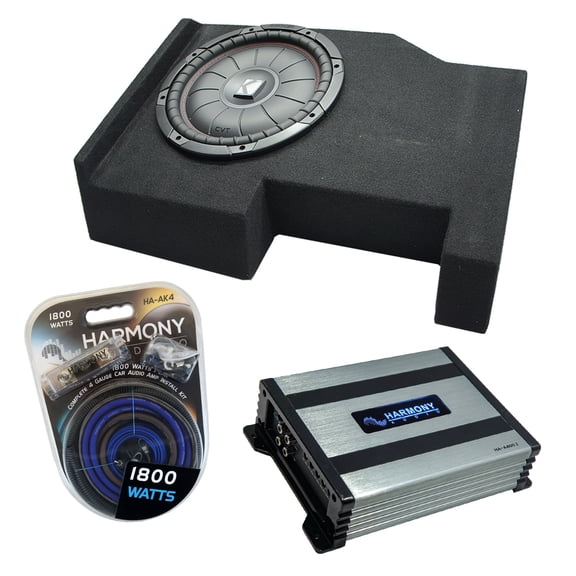 14-18 Chevy Silverado Crew Cab Kicker CompVT CVT12 Single 12 Sub Box HA-A400.1