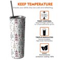 thumbnail image 6 of 20oz White Christmas Tree Pattern Skinny Tumblers Stainless Steel Tumbler with Lid and Straw,Vacuum Insulated Double Wall Travel Tumbler Cups with Cleaning Brush for Coffee,Tea, 6 of 6