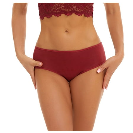 

2PC Underwear Women High Waisted Solid Color Patchwork Briefs Panties Underwear Knickers Bikini Underpants