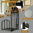 thumbnail image 4 of Costway Firewood Log Rack with 4 Tools Set Firewood Holders for Fireplace Indoor Outdoor, 4 of 12