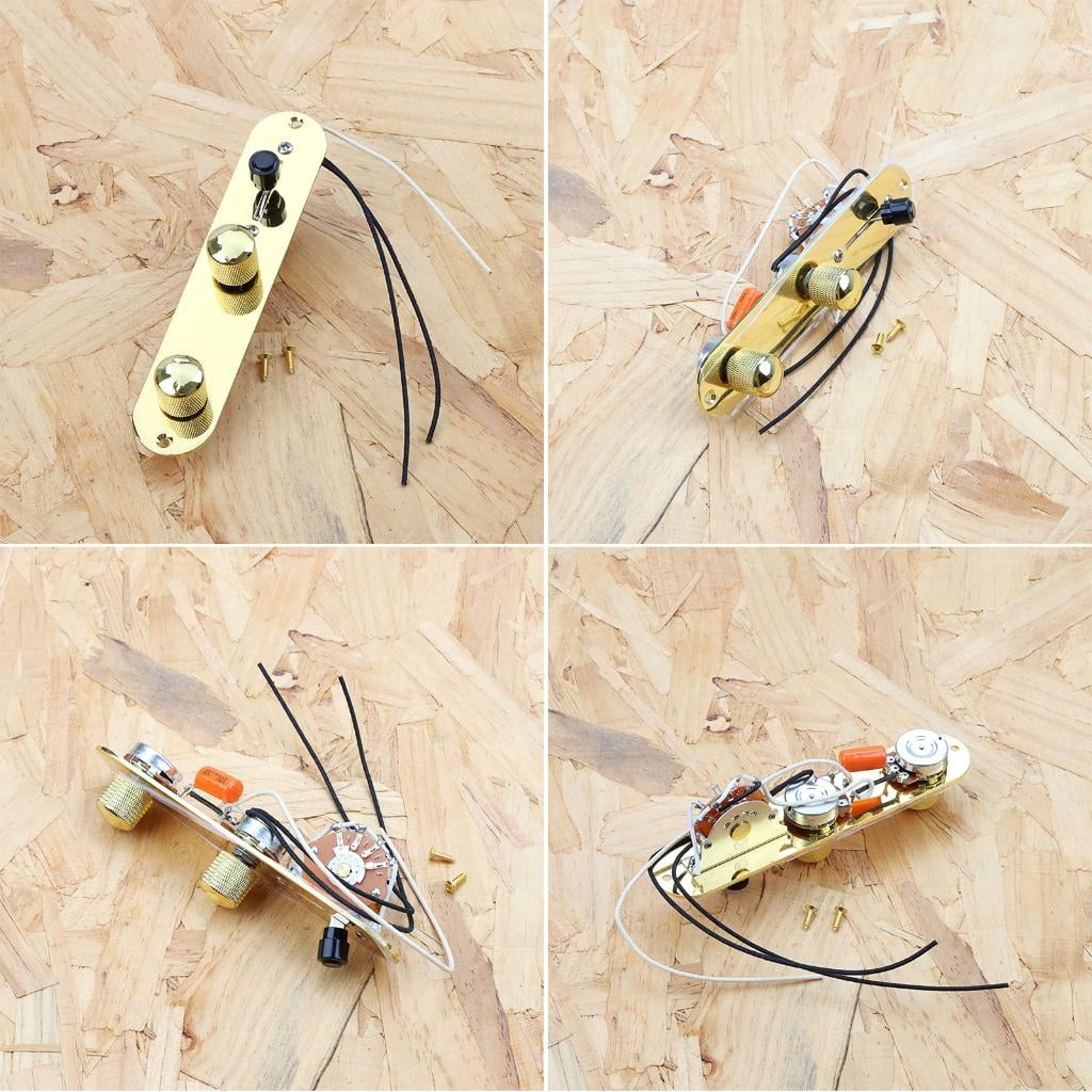 CEORPER 3 Way Guitar Control Plate Wired Loaded Prewired Control Plate with 3 Way Switch