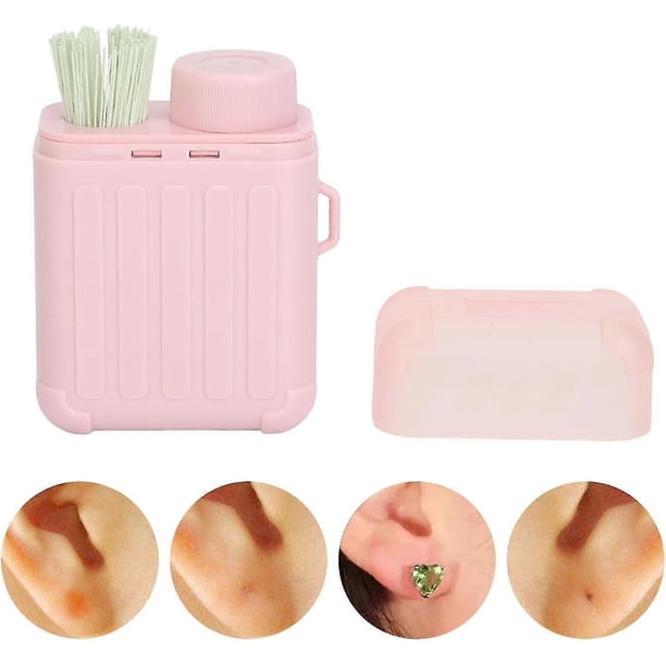 ZHAOCHENG Limpiador de orificios para oídos, 240 piezas, hilo dental desechable, limpiador de orificios para aretes, herramienta de limpieza para el cuidado de la línea de perforación de aretes, elimi