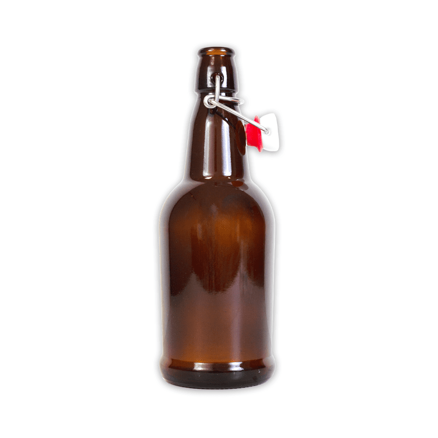 LD Carlson Amber Flip-Top Bottles 16 oz. - 12/Case