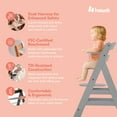 thumbnail image 5 of hauck Alpha+ Grow Along Adjustable Wooden Highchair Seat, Beechwood, Grey, 5 of 7