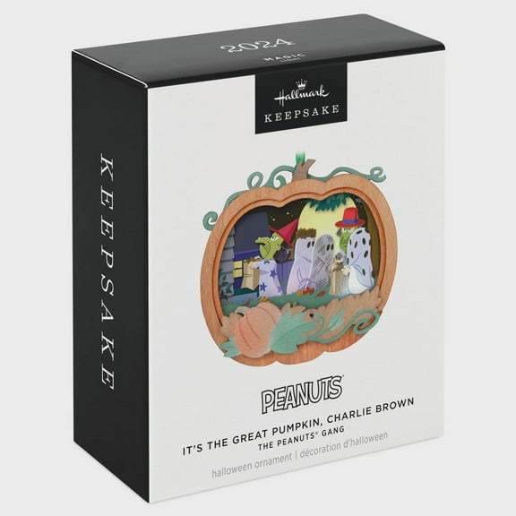 Hallmark 2024 Keepsake The Peanuts Gang Pumpkin Papercraft Christmas Ornament N
