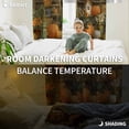 thumbnail image 3 of Fsddascl Orange Pumpkins Fall Blackout Curtains for Bedroom/Living Room, Thermal Insulated Kitchen Curtains, Thanksgiving Botanical Floral Pastoral Grommet Darkening Window Treatment Drapes 42"x84"x2, 3 of 6