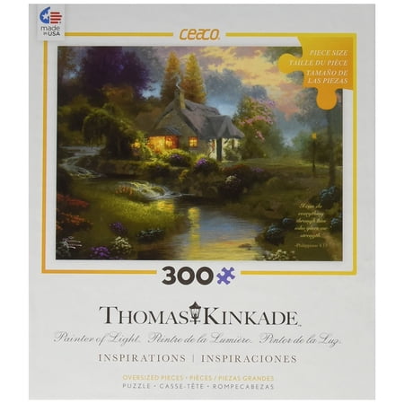 Ceaco Thomas Kinkade Inspirations Spring at Creekside Cottage Oversized Puzzle, 300 Piece