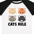 thumbnail image 4 of Inktastic Cats Rule with Cat Heads Boys or Girls Toddler T-Shirt, 4 of 5