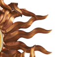 thumbnail image 4 of DecMode Copper Metal Sun Wall Decor with Gold Sun Face and Folded Wavy Rays, 4 of 9
