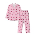 thumbnail image 1 of Fotbe Strawberry And Heart Pijama de Hombre con Estampado de Manga Larga, Conjunto de 2 Piezas, Ropa de Dormir Suave y Cómoda con Bolsillos-Medium, 1 of 7