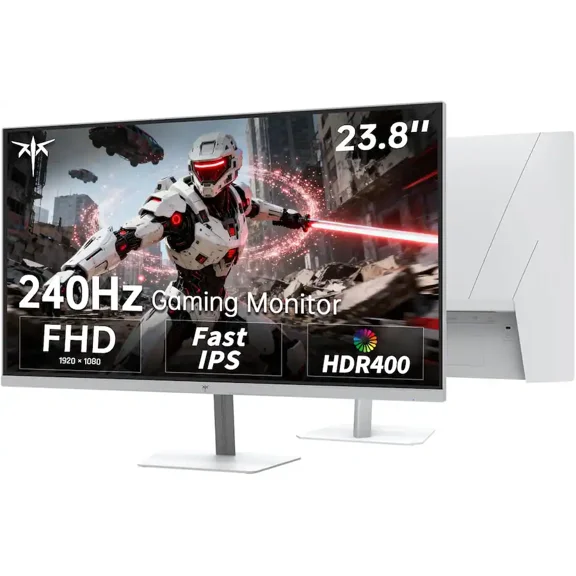 KTC H24F7-2 24 Inch Gaming Monitor, FHD 1080P Fast IPS, 240Hz, 1ms MPRT, HDR400, FreeSync & G-Sync, Height Adjustable,White