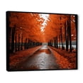 thumbnail image 2 of Designart "Canada Orange Autumn Euphony IV" Trees Floater Framed Wall Art Living Room, 2 of 7