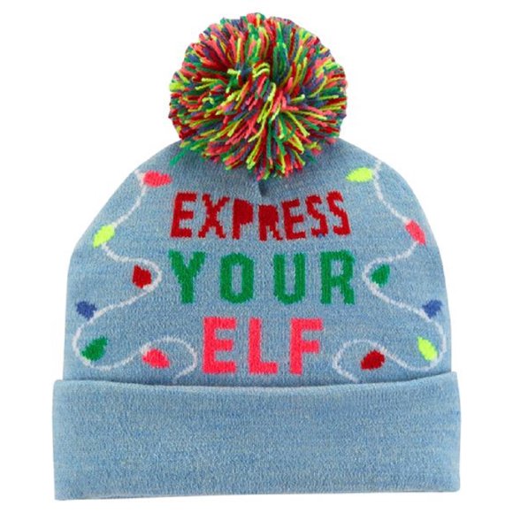 OshKosh B'gosh Little Girls' Fleece Hat - Express Your Elfie- 2T/4T