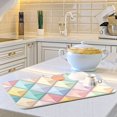 thumbnail image 6 of Yayeee Dish Drying Mat for Kitchen Counter 16"x18" Microfiber Absorbent Pad, Colorful Geometric, 6 of 7