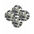 thumbnail image 7 of 13 Inch Round Placemats Set of 4, Sage Green Black Geometric Non Slip Heat Insulation PP Table Mats, Modern Art Abstract Grey Line Washable Place Mats for Kitchen Dining Party Table Decor, 7 of 7