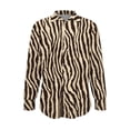 thumbnail image 4 of Uootdi Blouses for women Dressy Casual Long Sleeve Collared Leopard Print Button Front Relaxed Fit Office Casual Looks Gift, 4 of 5