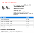 thumbnail image 2 of Rod Bearing - Compatible with 1995 - 2014 Chevy Tahoe 1996 1997 1998 1999 2000 2001 2002 2003 2004 2005 2006 2007 2008 2009 2010 2011 2012 2013, 2 of 2