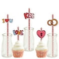 thumbnail image 5 of Valentine'S Day 24-Piece Red Heart-Shaped Disposable Paper Straws - Romantic Party Supplies - For Home/Wedding/Valentine'S Party Table Decor, 5 of 8
