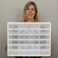 thumbnail image 2 of Akro-Mils 10124 24-Drawer Plastic Drawer Storage Cabinet for Garage Organization, Bead Organizer, Lego Storage, Teacher Toolbox, Makeup Organizer, and More, 20-Inch W x 6-Inch D x 16-Inch H, White, 2 of 8