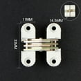 thumbnail image 3 of 6Pcs Invisible Folding Door Cross Hinge Plastic Invisible Concealed Hinge White, 3 of 6