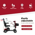 thumbnail image 6 of SYNGAR Mobility Scooters for Seniors with UBS Port & 2 Cup Holders, 4 Wheels Foldable Electric Scooters for Seniors with 300W Motor, 16 Miles Range, Storage Basket, Easy Assembly, Red, 6 of 12