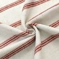 thumbnail image 2 of DriftAway Farmhouse Linen Blend Blackout Curtains 84 Inches Long for Bedroom Vertical Striped Printed Drapes Thermal Insulated Grommet Lined Window Treatments for Living Room 2 Panels W52 x L84 Red, 2 of 8
