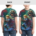 thumbnail image 3 of Game The Legend of Zelda Teen T-Shirt Crewneck Short Sleeve Double-Sided Print Summer Tee Shirts Top For Youth Boys Girls Children Small, 3 of 7