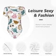 thumbnail image 6 of The Xecao Cartoon Animals Women's Crew Neck Body Suit, a short-sleeved bodysuit and basic swimsuit, both comfort and style for dating and daily life, 6 of 9