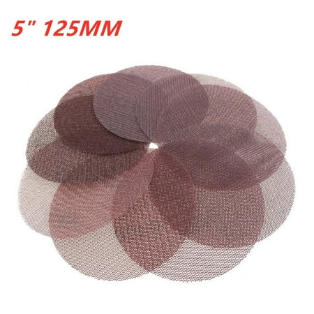 

10 Sheets 5 Inch Mesh Sanding Discs Dust Free Sandpaper 80 To 600 Grit