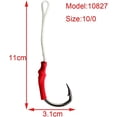 thumbnail image 4 of Fishing Assist Hooks with PE Line 20pcs Jig Fishing Hooks Assist Hooks Vertical Butterfly Jig Hooks (9/0), 4 of 7