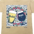 thumbnail image 2 of Modelo Wine Glasses Mosaic glass background EST 1925 Viva La Tradicion on Sand Vintage Short Sleeve Adult T-Shirt-Large, 2 of 6