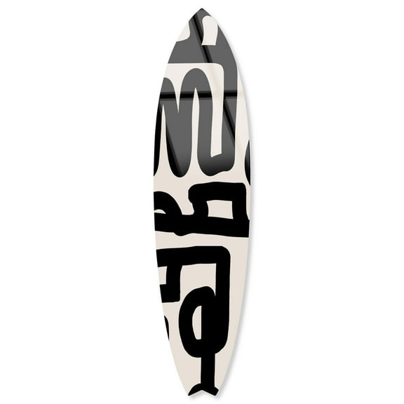 Notoriart Articles IV Surfboard Acrylic Wall Art Die-Cut Coastal Modern High-Gloss Home Decor, 15" x 60"