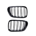 thumbnail image 1 of Riwesomey Rejillas negras de doble listón para coche, 2 uds., rejilla de riñón negra brillante, reemplazo de rejilla de parachoques delantero para Vehículos, repuestos y accesorios Mis, 1 of 1