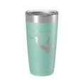 thumbnail image 1 of Sumner Lake Map Tumbler Travel Mug Insulated Laser Engraved Coffee Cup New Mexico 20 oz Teal, 1 of 1