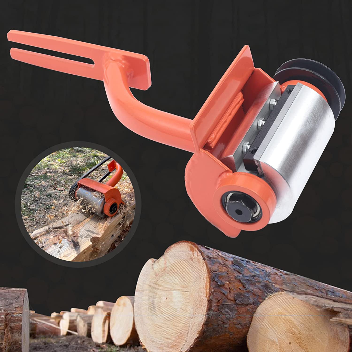 Miumaeov 5 Chainsaw Log Debarker Log Peeler Wood Grooving Peeling Machine  Attachment Belt Driven Debarking Tool for Sawmills & Firewood Cutters