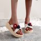 thumbnail image 1 of Zapatillas con punta abierta para mujer, sandalias cómodas, informales, cómodas, para la playa Wmkox8yii ytu5438, 1 of 7