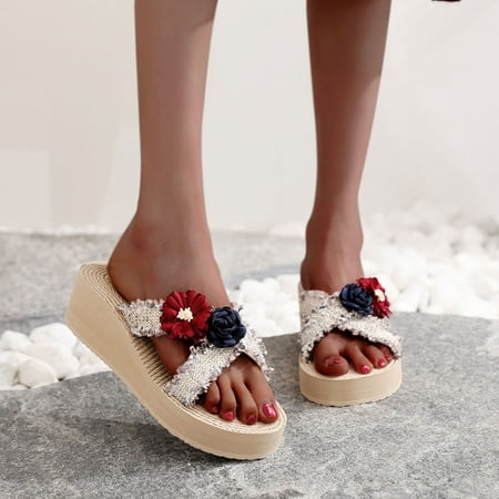 

Summer Savings! Zpanxa Slippers for Women Open Toe Slippers Shoes Comfy Sandals Casual Comfortable Beach Sandals Flip Flops for Women Navy 36