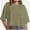 Khaki green, variant on Women's Comfy Basic Workout Gym Short Sleeve Crop Tops Casual Loose Oversized T-Shirts