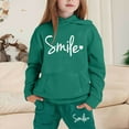 thumbnail image 2 of Kids Sweatsuit Set for Girls 2PC Long Sleeve Solid Basic Hoodie Sweatpants Fall Clothes Toddler Boy Clothes 8-9 Years, 2 of 4