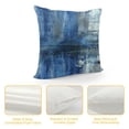 thumbnail image 4 of PIKWEEK  Throw Pillow Covers Modern Home Art Decor, Pillow Cases Decorative, Abstract Oil Painting Pillowcases for Bedroom, Living Room, Cushion Couch Sofa, Navy Blue, 4 of 5