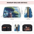 thumbnail image 5 of Rateoe Fantasy Treehouse Planet Scene for Travel Makeup Bag,Large Capacity Cosmetic Bags for Women,Waterproof Portable Pouch Open Flat Toiletry Bag Make up Organizer, 5 of 8