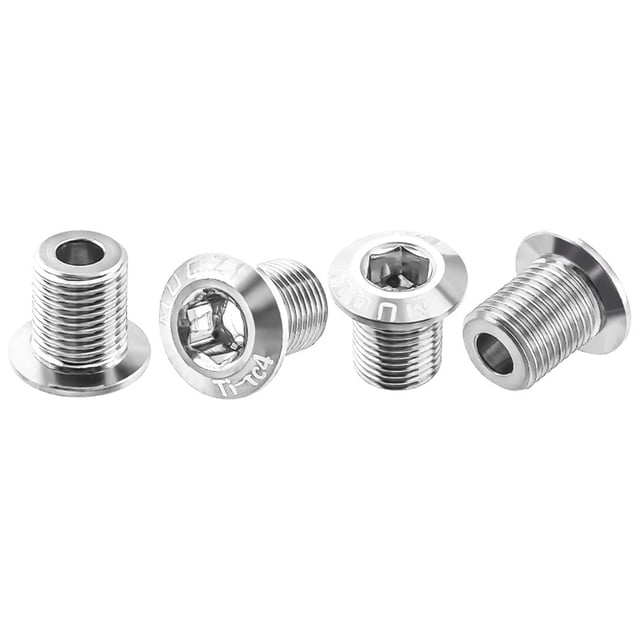 Greeniant Tornillo de aleación para bicicletas de 4 piezas, tornillos universales para fijación de bicicletas, tornillos de rueda de cadena, piezas de Ciclismo Color natural de 9.2 mm Greeniant OD025072-25