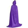 thumbnail image 6 of Iyufng Unisex Halloween Velour Hooded Long Cape Full Length Cloak Front Ribbon Tie Cosplay Outfit for Masquerade Carnival Party, 6 of 6