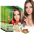 thumbnail image 2 of (6 pack) Herbishh Argan Hair Mask with Keratin for Deep Conditioning & Hydration, Revives Frizzy & Damaged Hair, Sulfate & Paraben Free, 25 ml, 2 of 9