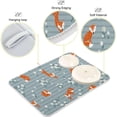 thumbnail image 4 of SKYSONIC Lovely Doodle Fox Dish Drying Mat,Absorbent Microfiber Dishes Drainer Mats for Kitchen Counter Large Size,Dish Drying Pad 18x24, 4 of 6