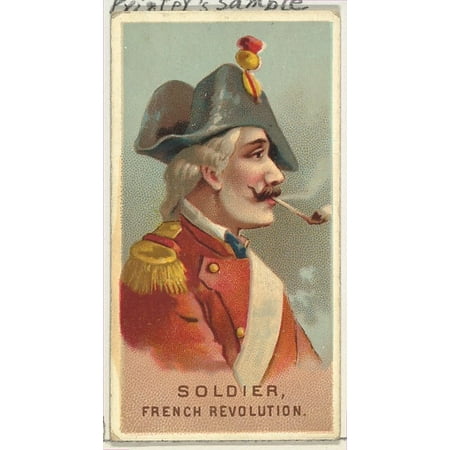 Soldier French Revolution from Worlds Smokers series (N33) for Allen & Ginter Cigarettes Poster Print (18 x (Best Kind Of Cigarettes For New Smokers)