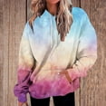 thumbnail image 2 of QQAMB Womens Oversized Hoodies Tie Dye Hooded Sweatshirts Casual Comfy Sweater Pullover Fall Winter Outfits with Pockets Hot Pink XL, 2 of 5
