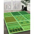 thumbnail image 3 of Ahgly Company Machine Washable Indoor Round Transitional Emerald Green Area Rugs, 5' Round, 3 of 7
